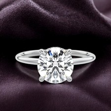 Engagement Setting Ring Diamond Semi Mount Round 0.20 Carat Solid 18k White Gold