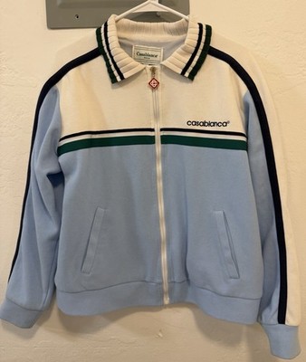 Authentic Casablanca Tennis Club Zip Track Jacket Blue White Green 