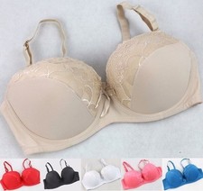 UK Size Sexy Full Coverage Push up Padded Underwired Bra 34-44 BCD DDE