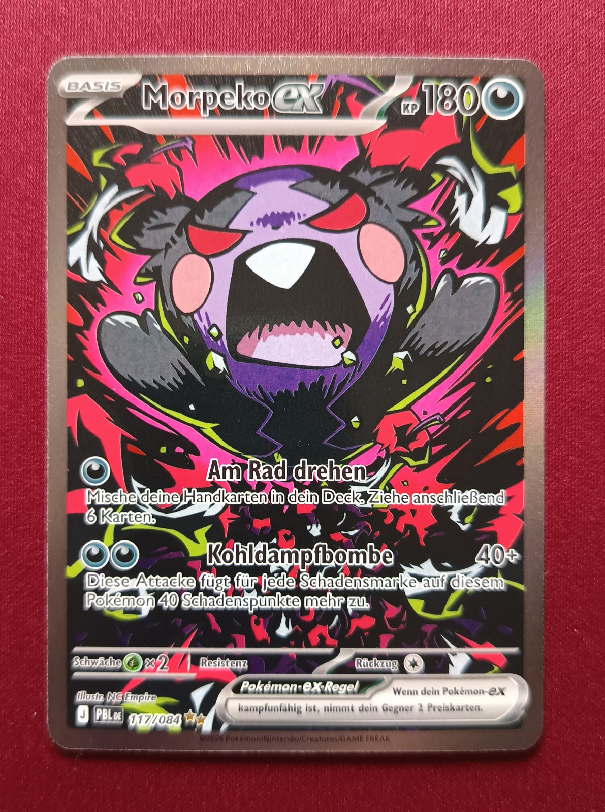 Pokémon TCG Morpeko ex PBL 117/084 SAR - DE - Dunkelnacht