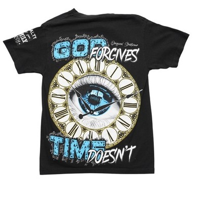 Nasty Apparel Graphic T-Shirt Mens Small God Forgives Time Doesn't Streetwear