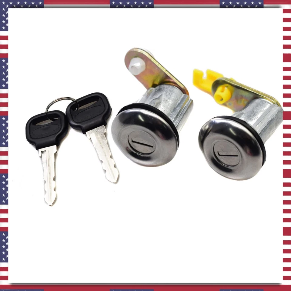 Juego de 1 par de cerraduras de puerta con llaves para Mazda 626 RX-7 B2200 B2600 Ford Festiva DHSMZ001 Foto 2 de 4