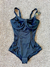 Vintage WACOAL slimming shapewear Black body suit girdle 38D BNWT style 80985