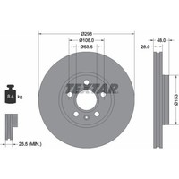 2X Textar 92287505 Bremsscheibe FüR Volvo S90 V90 V60 S60 235 236 234 225 227