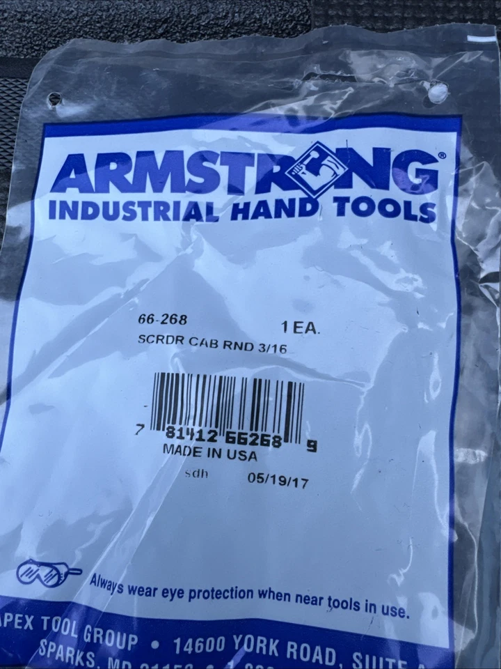 Armstrong Industrial Tools USA Nos 3/16” Cabinet Screwdriver 66-268 11” Long  - Image 2 of 4