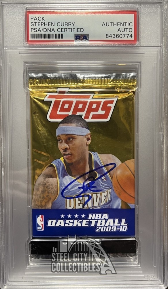 Stephen Curry Autographed 2009-10 Topps Basketball Retail Pack PSA/DNA