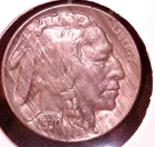 1930 BUFFALO NICKEL , HIGH GRADE FULL HORN , ERROR DIE POLISHED.