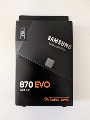 samsung 870 EVO 4TB（S751NX0W502781P） New Samsung 870 EVO 4TB SSD MZ-77E4T0 4 TB 2.5 Retail Box Packing