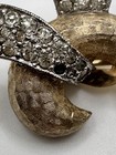 Vintage 1960s Signed Jomaz Gold Tone And Rhinestone Clip-On Earrings — photo 10