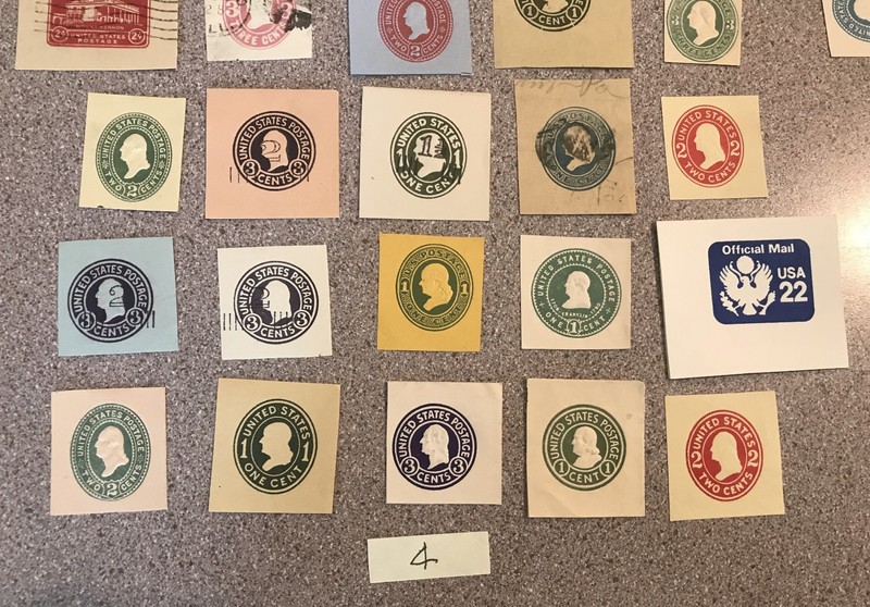#4 (25) ASSORTED CUT SQUARES UNSEARCHED