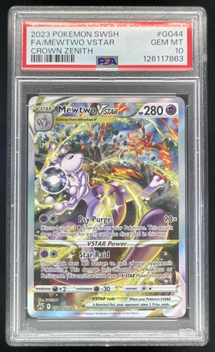 2023 Pokemon Crown Zenith Galarian Gallery #GG44/GG70 Mewtwo VSTAR PSA 10
