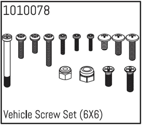 Hobby Plus Rc Vehicle Screw Set (6X6) / HBP240100-image