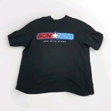 Vintage Bon Jovi One Wild Night 2001 Tour T-Shirt Black XL