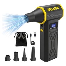 Electric Compressed Air Duster, 130,000RPM Super Power Cordless Rechargeable ...