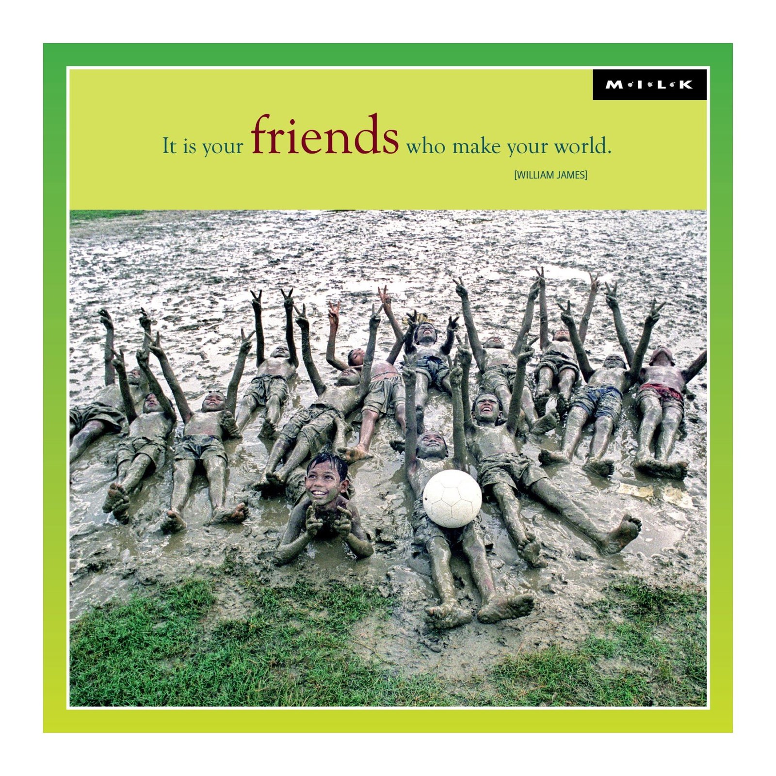 M.I.L.K Friends Make Your World Funny Friend Birthday Greeting Cards Unisex