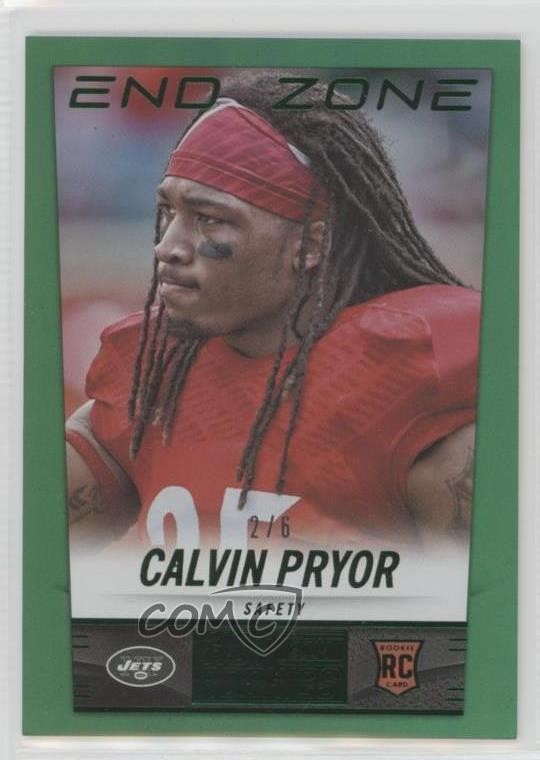 2014 Panini Hot Rookies Rookie End Zone 2/6 Calvin Pryor #348 RC 0f6