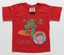 Rare Teenage Mutant Ninja Turtles Baseball Shirt 1992 VTG sz L TMNT Play Ball 