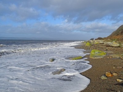 Photo A2 Aird nan Ron Corriecravie Arran coast on a windy but sunny New  c2022