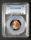 1946-P Lincoln Wheat Cent  PCGS MS 65 RD