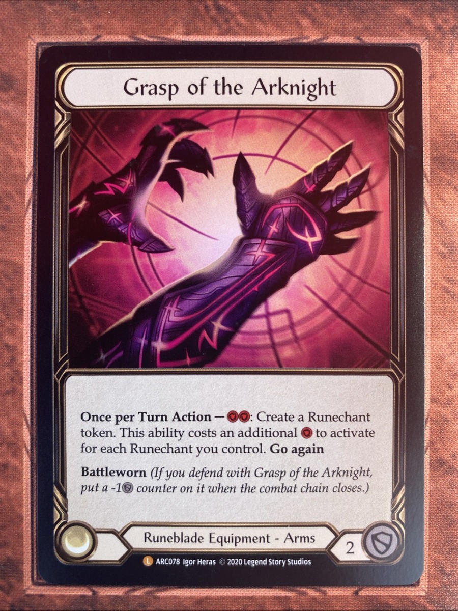 その他 Flesh and Blood Grasp of the Arknight Flesh and Blood: Rainbow Foil Grasp of the Arknight ARC078 NM | eBay