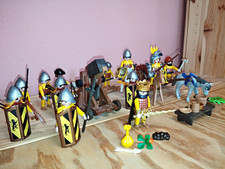 13 Katapultritter, Katapult, Pferde, Kutsche, Zubeh&ouml;r, Playmobil, sehr gut