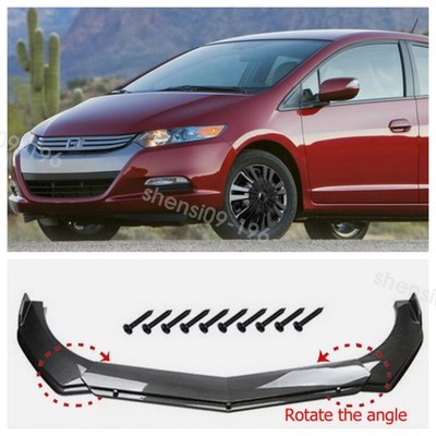 For Honda Insight 10-14 Front Bumper Lip Carbon Style 4PCS Add-on Body Kits
