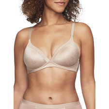 Warner's Womens Bra Size 34B Toasted Almond Bliss Wireless Lightly Lined Stretch