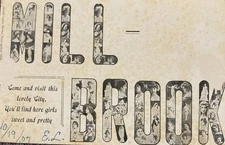 1907 Millbrook NY Ad Boasting Pretty Girls Postcard
