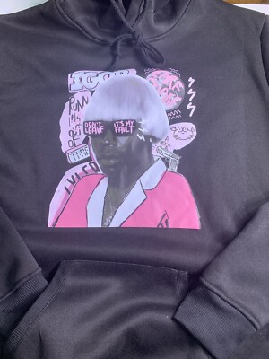 Tyler The Creator Hoody Sweater Igor Graphic Pink Size Small Black Time Running