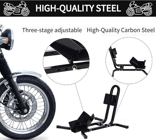 Motorcycle Motorbike Front Wheel Chock 17"-21" Paddock Wheel Stand Heavy Duty - Picture 4 of 14