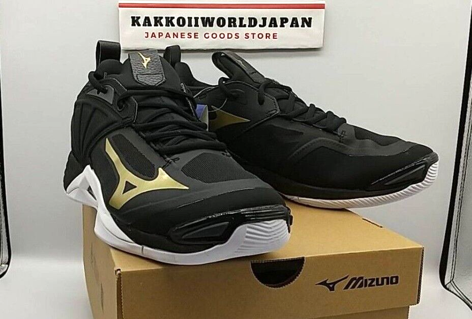 Mizuno Volleyball Shoes WAVE MOMENTUM 2 LOW V1GA2112 52 Black/Gold