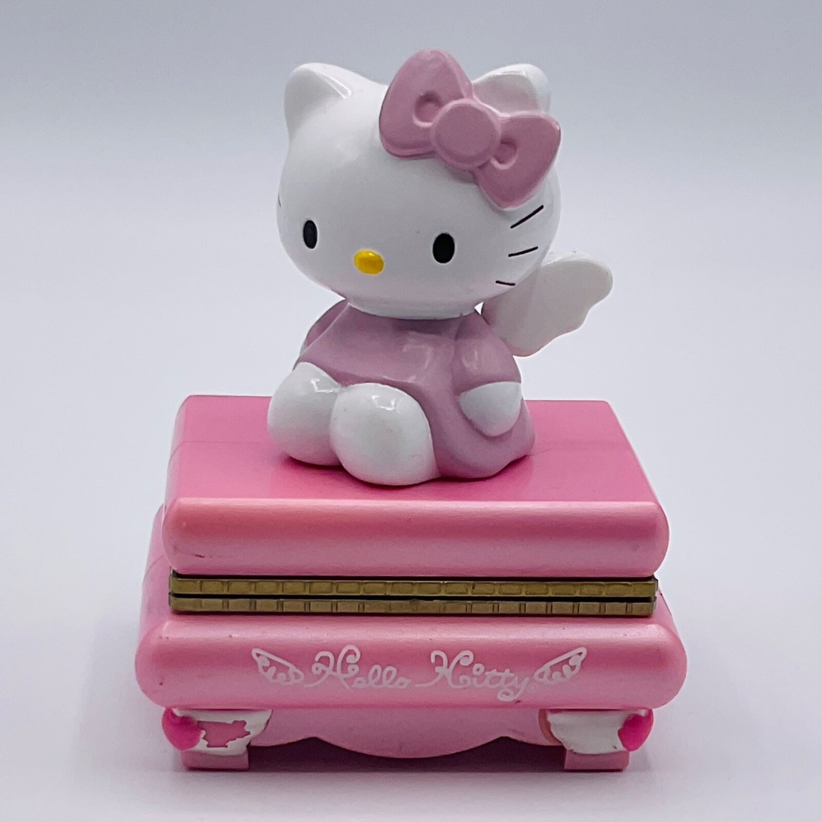Sanrio Hello Kitty Trinket Box Pink Angel Wings Small 2003 Jewelry