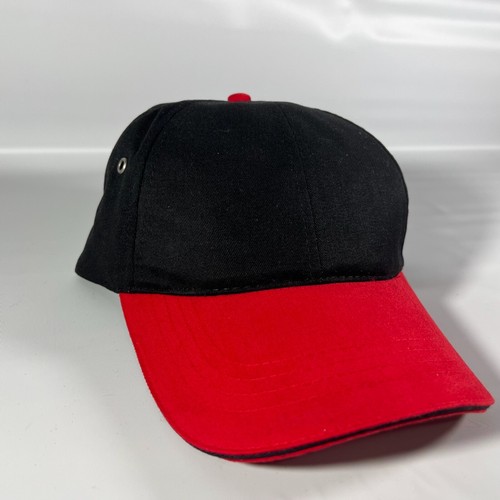 Vtg Blank KC Headshots Red Black Hat Metal StrapBack Trucker Cap New NOS - Picture 9 of 10