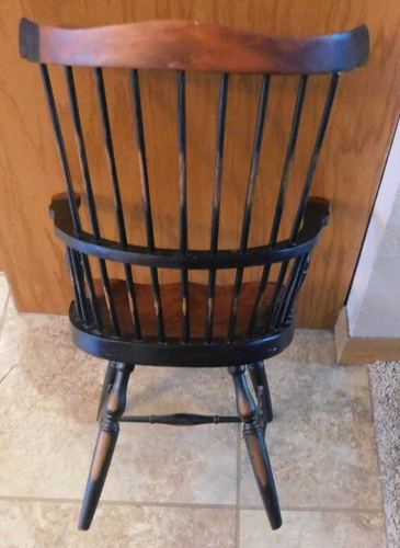 25-555 Vintage Wood Wooden Childs Windsor Sitting Chair Bedroom Living Furniture - Picture 6 of 6
