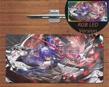 Anime RGB LED Large Mouse Pad Honkai Star Rail Acheron Gaming Mat Mousepad Gift