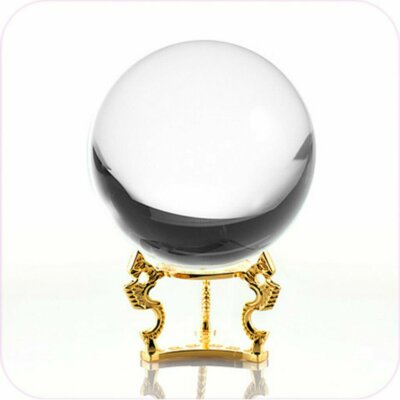 Crystal Ball Klar Kugel 110mm 4 2 Zoll Mit Golden Dragon Stander Ebay