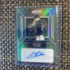 2024 Panini Green Prizm - Edouard Julien sensational signature Auto Minnesota🔥