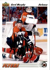 Gord Murphy Signed Auto 1991-92 Upper Deck card Philadelphia Flyers