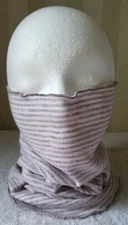 Face Neck Gaiter Mask Stretch Headwear Pink Gray Du Rag Buff Tube Scarf OSFM USA