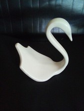 Vintage Ceramic Swan Bathroom Towel Holder White Needs Painted Great For Craft