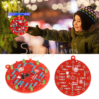 Assembled USB Christmas Tree 16 LED Color Light Electronic PCB