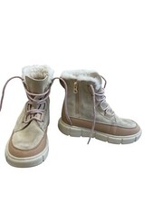 Sorel Girls Tan Fur Lined Ankle Boots Size 2 SKU 8443