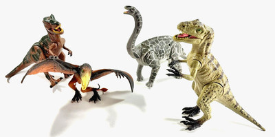 Kid Galaxy Poseable Dino Dinosaur Toy Figures Detail Kids Jurassic Lot Of 4