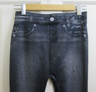 Liggings Leggings Black Faux Jeans Womens Size XXL-XXXL 27x28