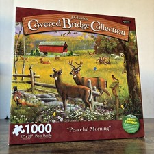 Peaceful Morning J. Charles Covered Bridge Collection 1000 Piece Jigsaw Puzzle