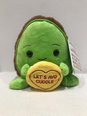 Swizzles Love Hearts Avocado Stofftier Let's Avo Cuddle Posh Paws 7 Zoll mit Etikett