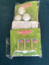 SUBBUTEO 4 CONFEZIONI 6 BANDIERINE ANGOLO 9 PALLONI JUVENTUS BIANCHI ROSSI GIAL