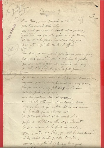 Poème Autographe Signé Jean-Louis Croze - Document Littéraire, 2 Pages, époque XXème, Occasion