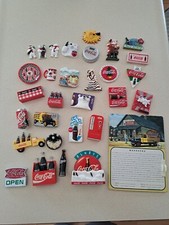 Vintage Coca Cola Fridge Magnets 30+ lot 1993-2000 Rare Collectibles - see desc