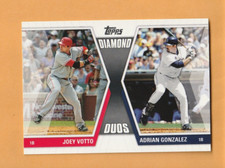 Joey Votto Adrian Gonzalez 2011 Topps Diamond Duos Cincinnati Reds 7Q